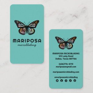 Elegant Monarch Butterfly Esthetician Beauty Salon Business Card