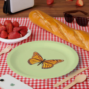 Elegant Monarch Butterfly Party Paper Plate