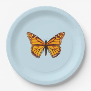 Elegant Monarch Butterfly Party Paper Plate