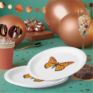 Elegant Monarch Butterfly Party Paper Plate