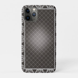 Elegant Monochrome Damask beach towel Case-Mate iPhone Case