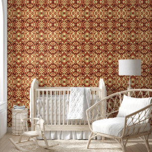Elegant Monochrome Paper Cut Floral Geometric Patt Wallpaper