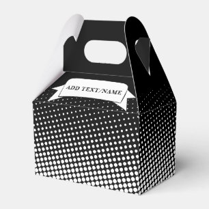 Elegant Monochrome Pattern Custom Name Favour Box