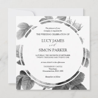 Elegant monochrome vintage French Roses