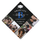 Elegant Monogram 5 Photo Graduation Cap Topper