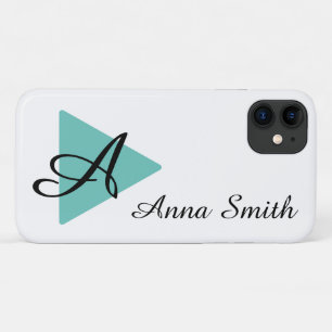 Elegant Monogram Abtract Teal Design Case-Mate iPhone Case