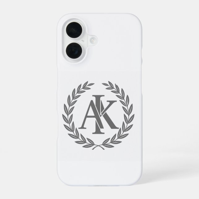 Elegant Monogram AK Personalised iPhone Case - Min (Back)