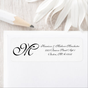 Elegant Monogram black white custom classic chic