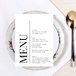 Elegant Monogram Black White Wedding BOLD BIG Menu<br><div class="desc">Celebrate the timeless beauty of love with my exquisite Premium Classic Modern Elegant Names / Monogram Black & White Wedding Collection. Elevate your special day to a new level of sophistication and charm, as you embark on your journey together as a couple. At Phrosne Ras Design Zazzle, we understand that...</div>