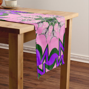 Elegant Monogram Bloom: Beautifully Personal Motif Short Table Runner
