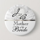 Elegant Monogram Bridal Party White Satin Design