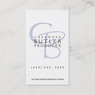 Elegant Monogram Business Card