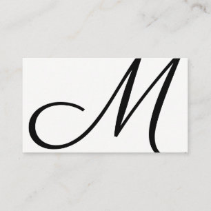 Elegant Monogram Business Card