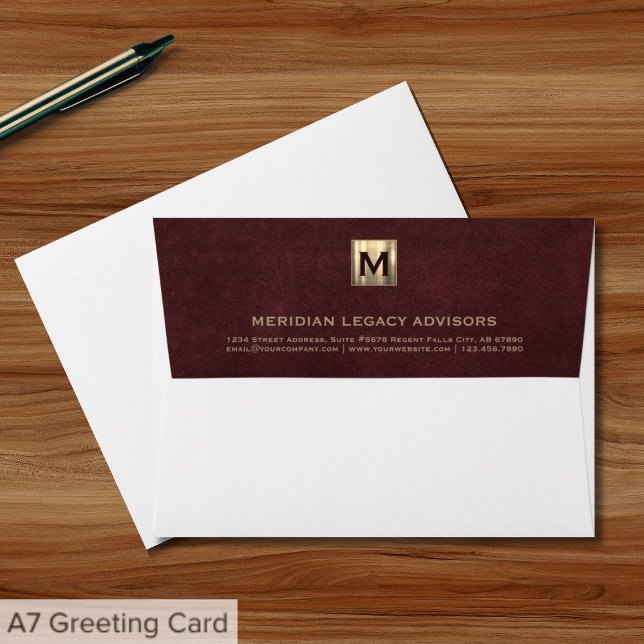 Elegant Monogram Business Envelope (Creator Uploaded)