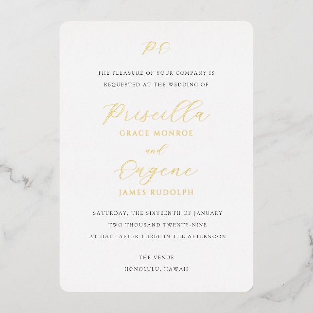 Elegant Monogram Classic Wedding (Front)