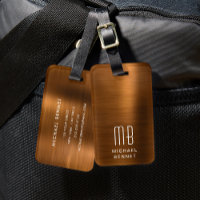 Elegant Monogram Copper