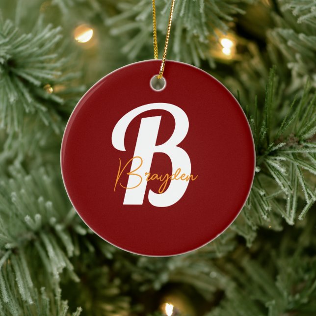 Elegant Monogram  custom  Ceramic Tree Decoration (Tree)