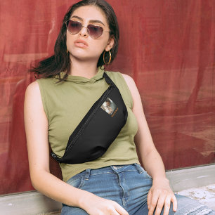 Elegant Monogram Custom Photo Name Waist Crossbody Bum Bags