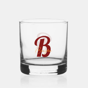 Elegant Monogram custom Whiskey Glass