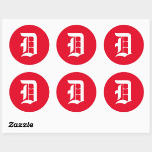 Elegant Monogram D Classic Round Sticker