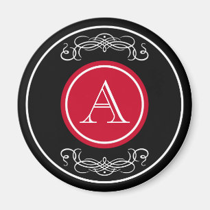 Elegant monogram design magnet