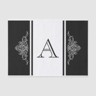 Elegant monogram design tissue paper