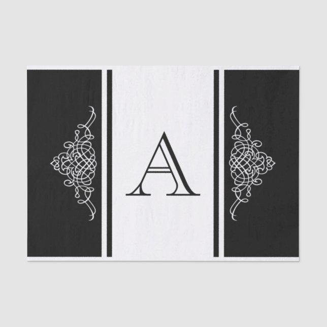 Elegant monogram design tissue paper (Front)