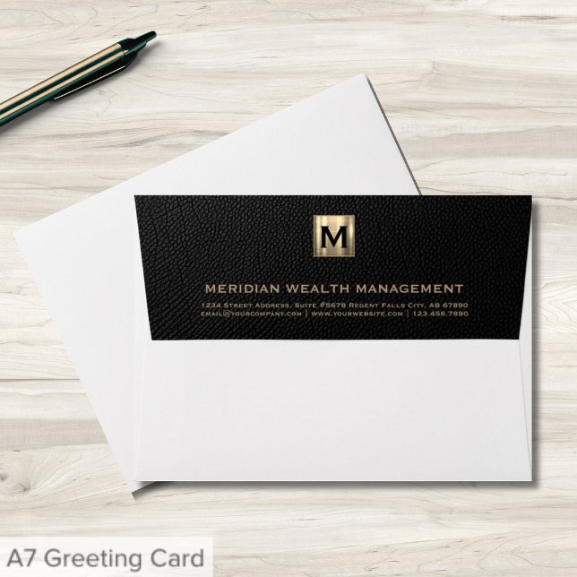 Elegant Monogram Envelope for Financial Planners (Creator Uploaded)
