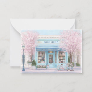 Elegant Monogram Floral Booklover Note Cards