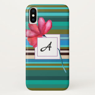 Elegant Monogram Floral  iPhone Case