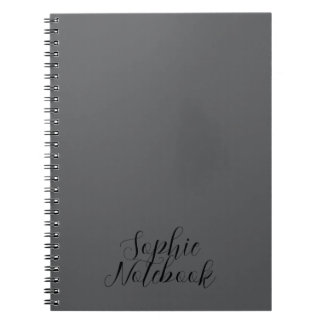 Elegant Monogram Floral Pattern Personalized Name Notebook
