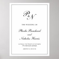 Elegant Monogram Formal Traditional Wedding