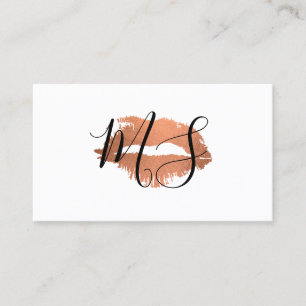Elegant Monogram / Glamour Kiss Business Card