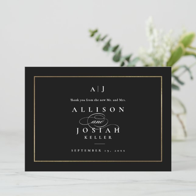 Elegant Monogram Gold Wedding (Standing Front)