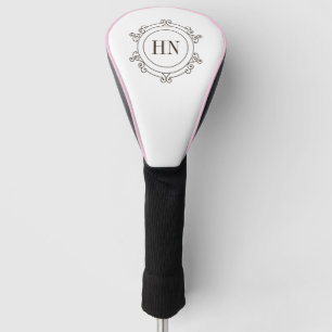 Elegant Monogram Golf Head Cover