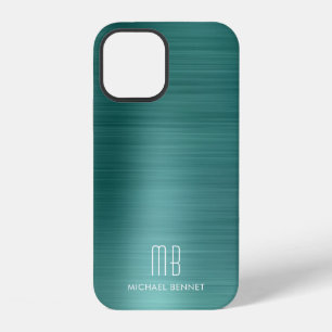 Elegant Monogram Green iPhone 12 Case