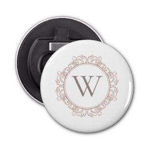 Elegant Monogram Initial Classic Wedding Bottle Opener