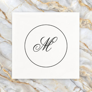 Elegant Monogram Initial Napkin