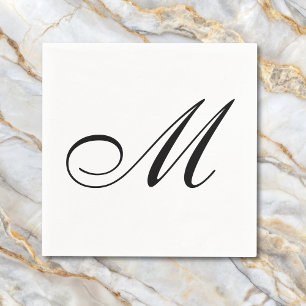 Elegant Monogram Initial  Napkin