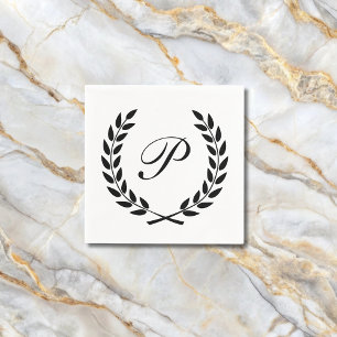 Elegant Monogram Initial Napkin