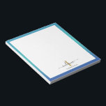 Elegant Monogram Initial Script Custom Notepad<br><div class="desc">Our elegant notepads are perfect for keeping ideas and to-do list handy. Personalise with your initial,  name and last name to create a unique,  one of a kind stationery for every day use. Makes a perfect gift for anytime of the year and special occasions.</div>