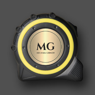 Elegant Monogram Initials Black Gold  1