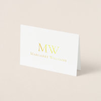 Elegant Monogram Initials Business Holiday Card