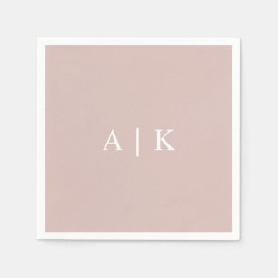 Elegant Monogram Initials Napkin Customisable 