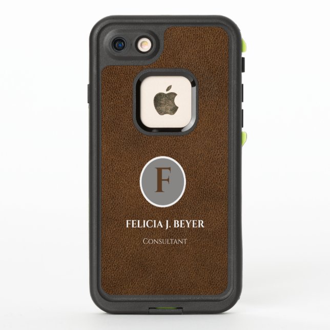 Elegant Monogram iPhone Case Custom Stylish Cover (Back)