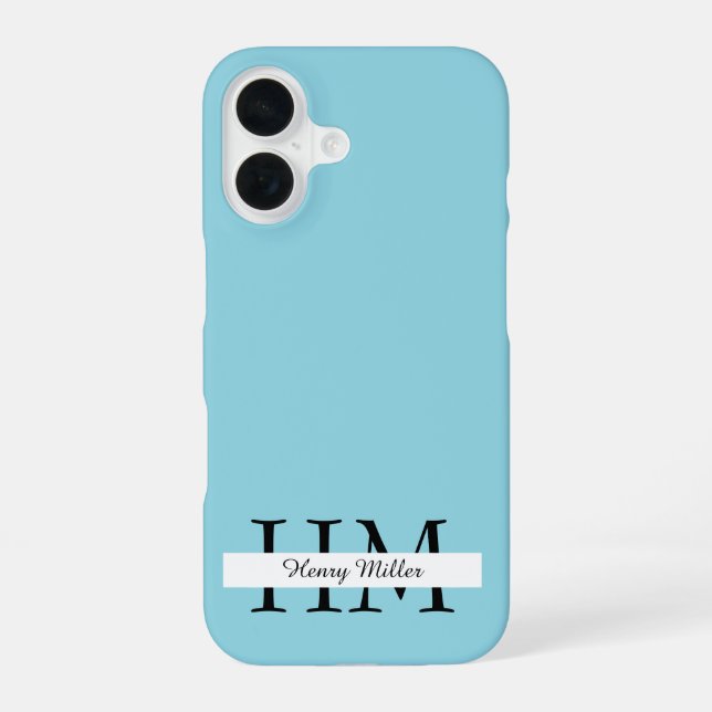 Elegant Monogram iPhone Case | Personalised (Back)