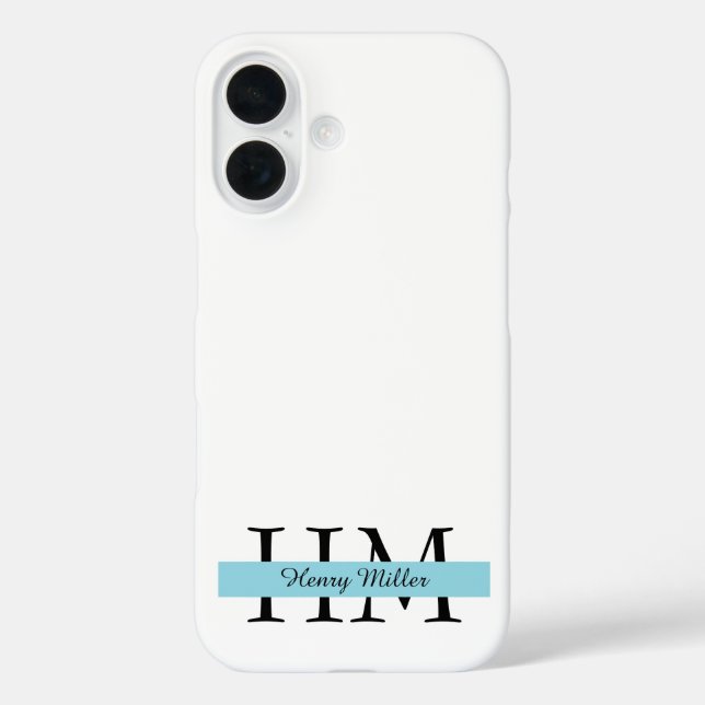 Elegant Monogram iPhone Case | Personalised (Back)