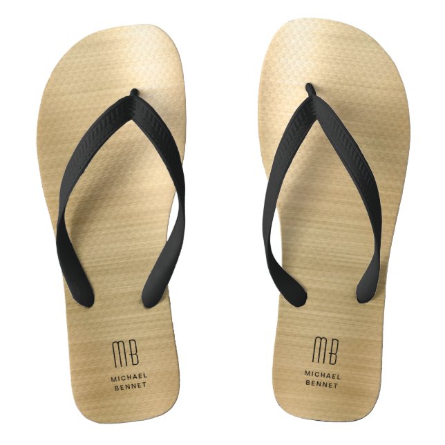 Elegant Monogram Jandals (Footbed)