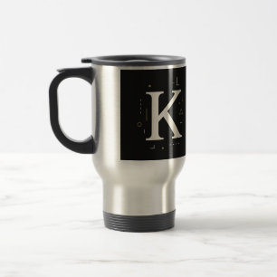 "Elegant Monogram K Mug – Personalised Coffee Cup