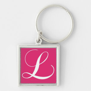 Elegant Monogram L Pink Key Chains Favours